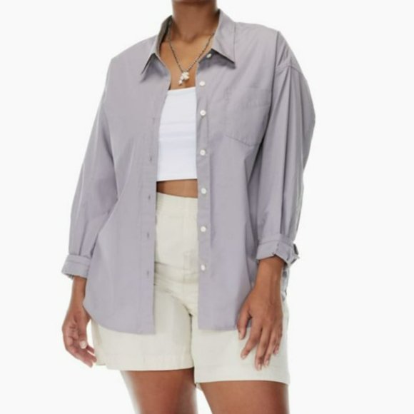 Wilfred Tops - Wilfred Free Relaxed button-up shirt in Purple Slate Sz M